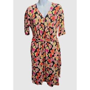 Jason Wu Dress Women's L Colorful Spring Floral Soft Stretch Pocket Resort